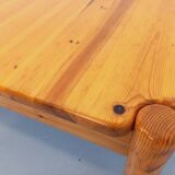 Vintage 60s 70s pine rectangular dining table with extension
