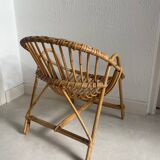 Chaise de salon pour enfants en rotin Vintage