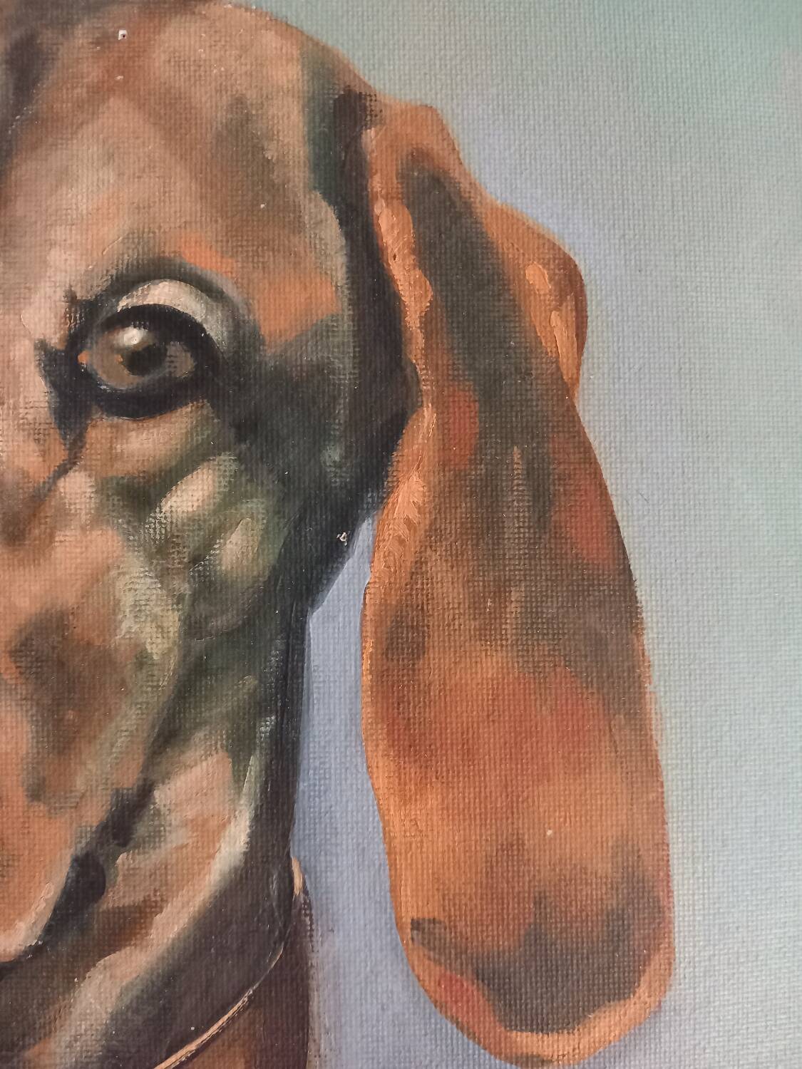 Old painting dog portrait