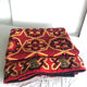 Handmade bedspread vintage red black and beige