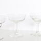 Ensemble de 6 coupes à champagne dépareillées, en verre ciselé