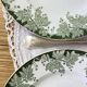 6 flat plates in ironstone from Saint Amand and Hamage, Platane green model.