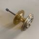 Entrance door pull handle in solid brass