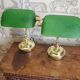 Pair of notary or banker lamps