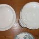Service 6 people in faience art nouveau ste amandinoise model iris