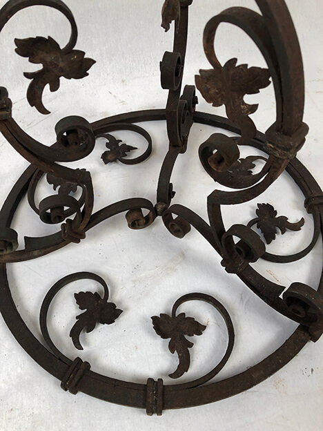 Large wrought iron lamppost, nineteenth