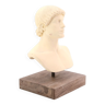 Greek bust in resin and wooden base