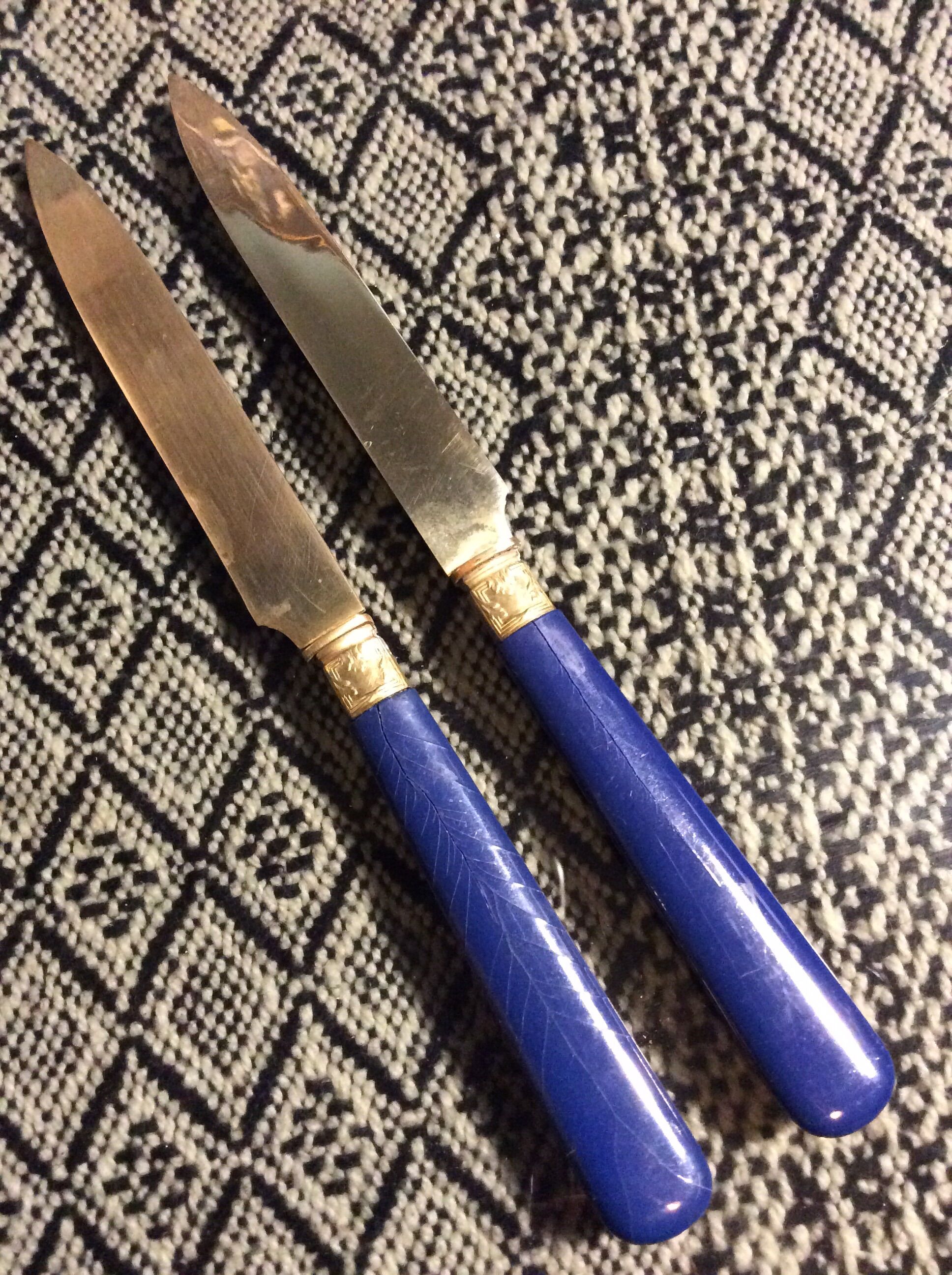 Brass fruit knives