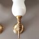 Pair of bronze and gilded brass sconces by John Devoluy 1950.