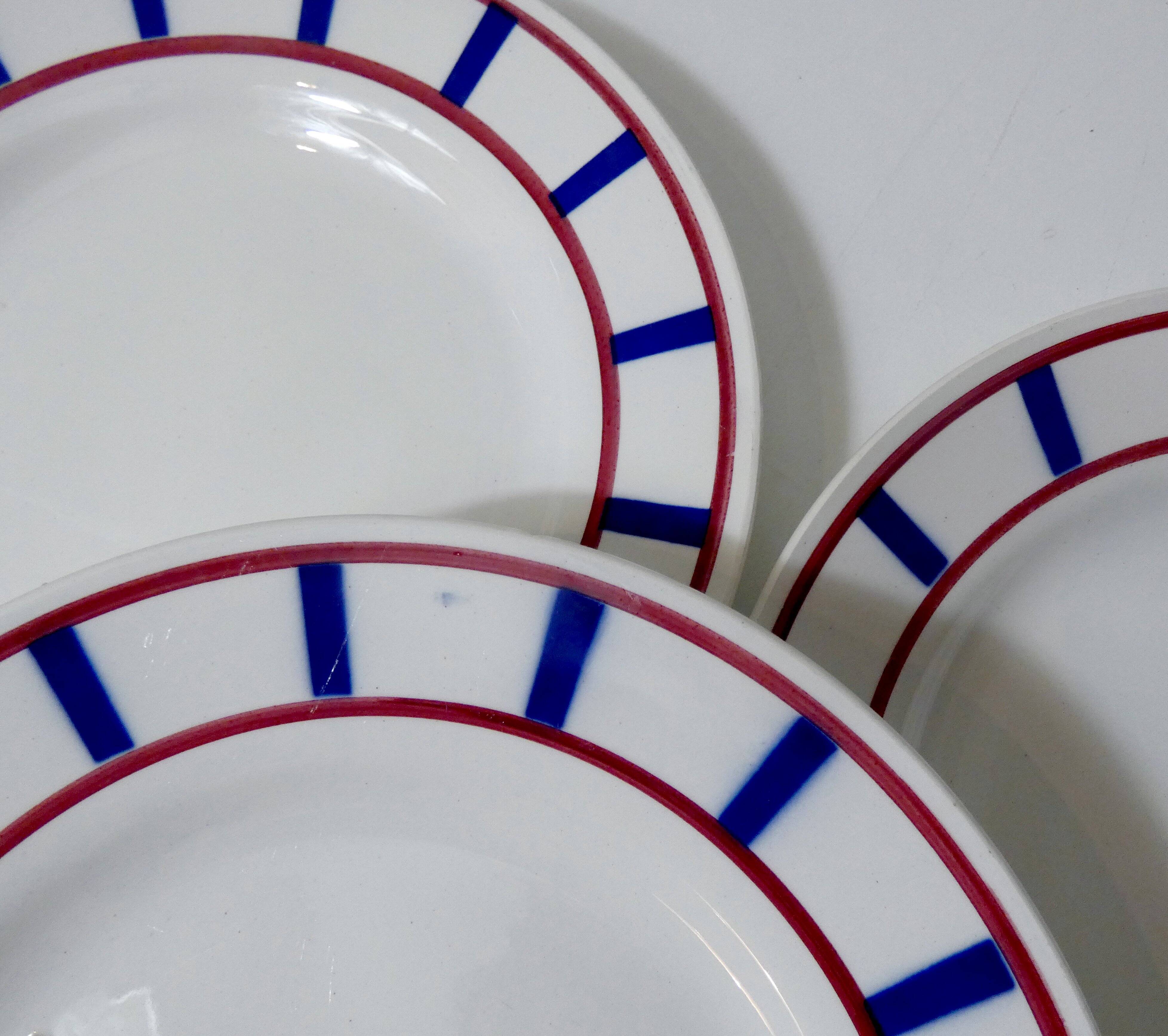 4 assiettes plates Digoin Sarreguemines Béarn