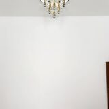 Lustre encastré en verre bicolore des années 1980 par F. Fabbian