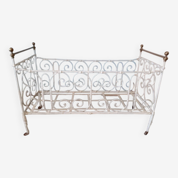 Wrought iron bed.