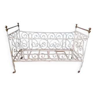 Wrought iron bed.