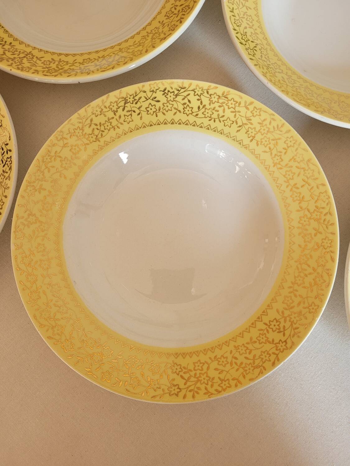 Set of 6 deep plates Badonviller