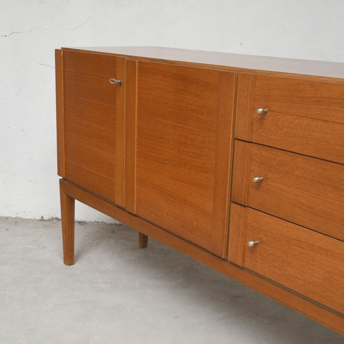 Sideboard 210cm in blond teak, 1970