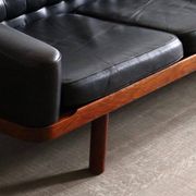 Canapé Arne Halvorsen '2010' en cuir noir, Norvège, années 1960.