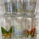Vintage butterfly orangeade glasses