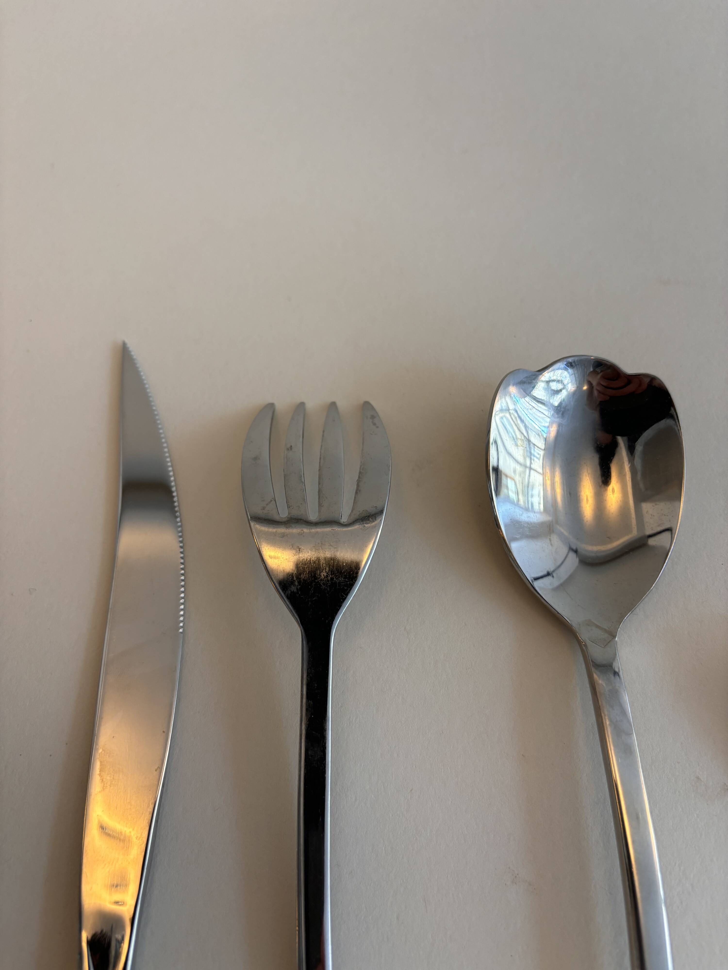 Vintage metal cutlery set