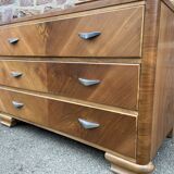 Commode ART DECO vintage walnut 1950
