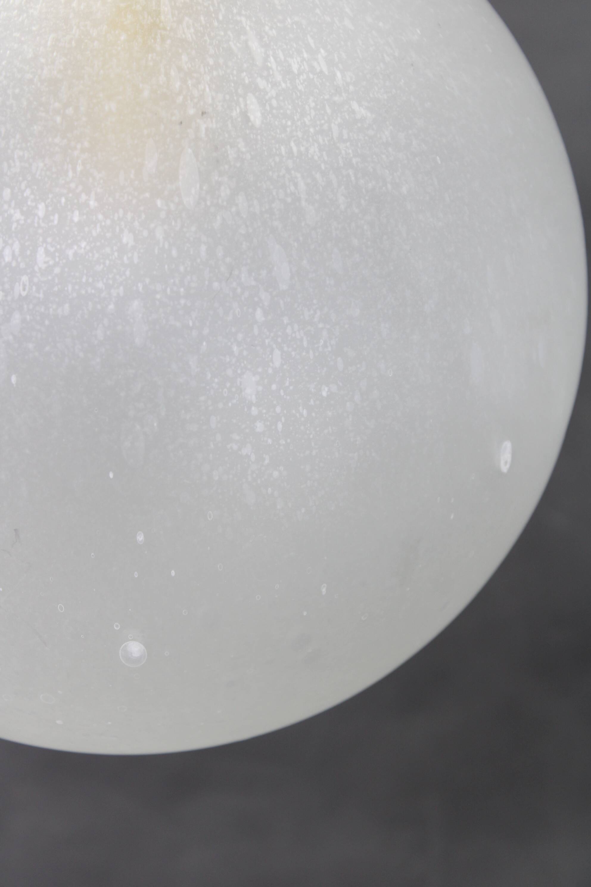 1970s Pendant Glass Light by Targetti , Italy