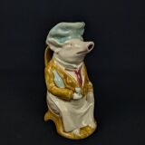 Zoomorphic pitcher pig hotelier waiter