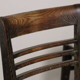 Set of 4 modernist chairs in oak and bouclé fabric, 1940