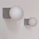 Pair of vintage wall lights in chrome and opaline, France 1990