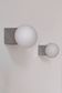 Pair of vintage wall lights in chrome and opaline, France 1990