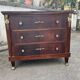Commode Retour d’Égypte en acajou et bronze doré – dessus marbre noir