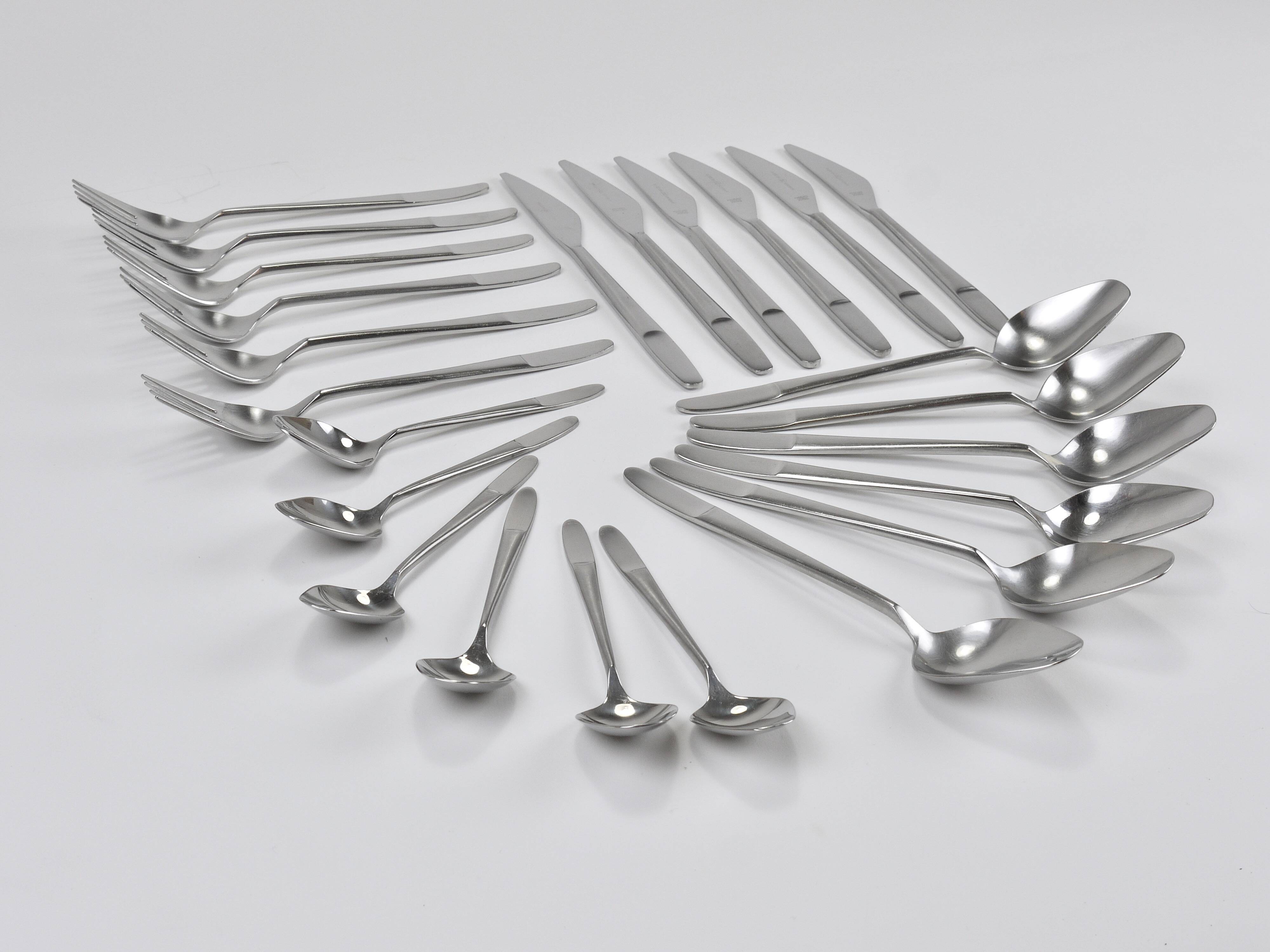 Helmut Alder Amboss Austria 2070 Flatware Cutlery for Six Persons, 1960s