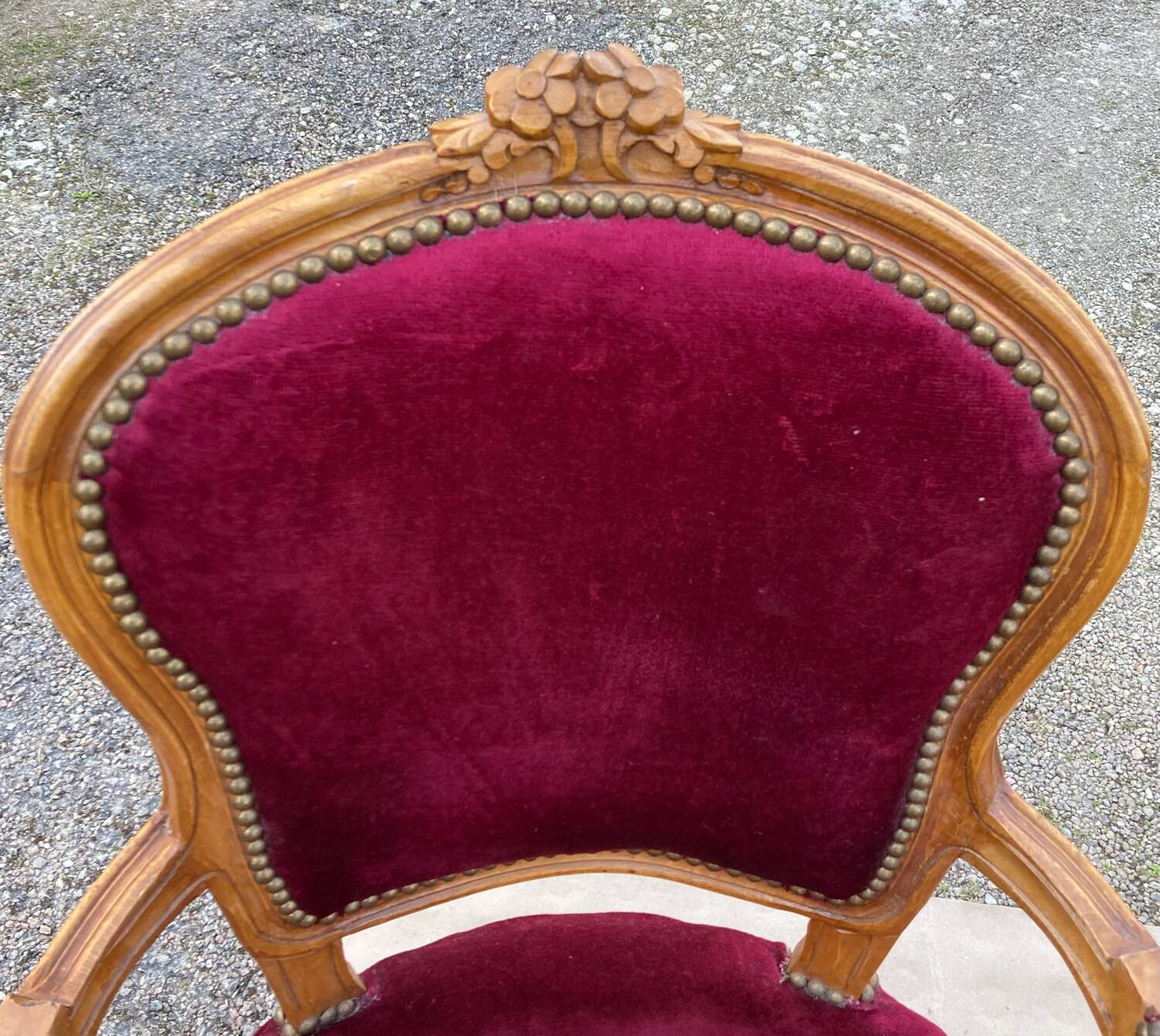 Louis XV armchairs in solid wood, 20th century