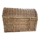 Vintage rattan trunk