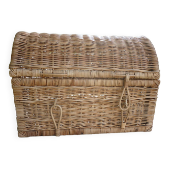 Vintage rattan trunk