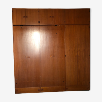 Murphy bed with built-in wardrobe and storage