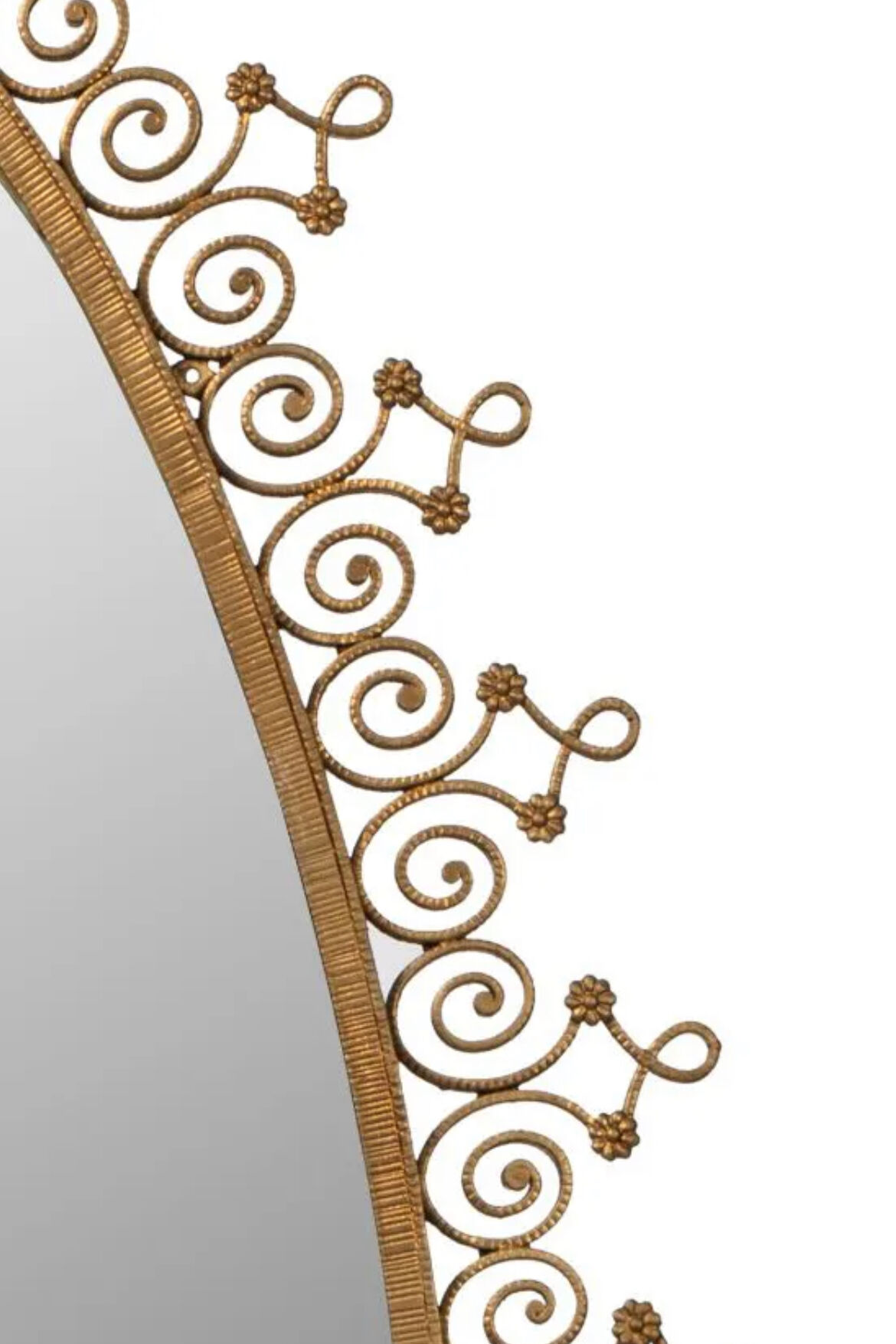 Mirror console by Pierre-Luigui Colli gold metal