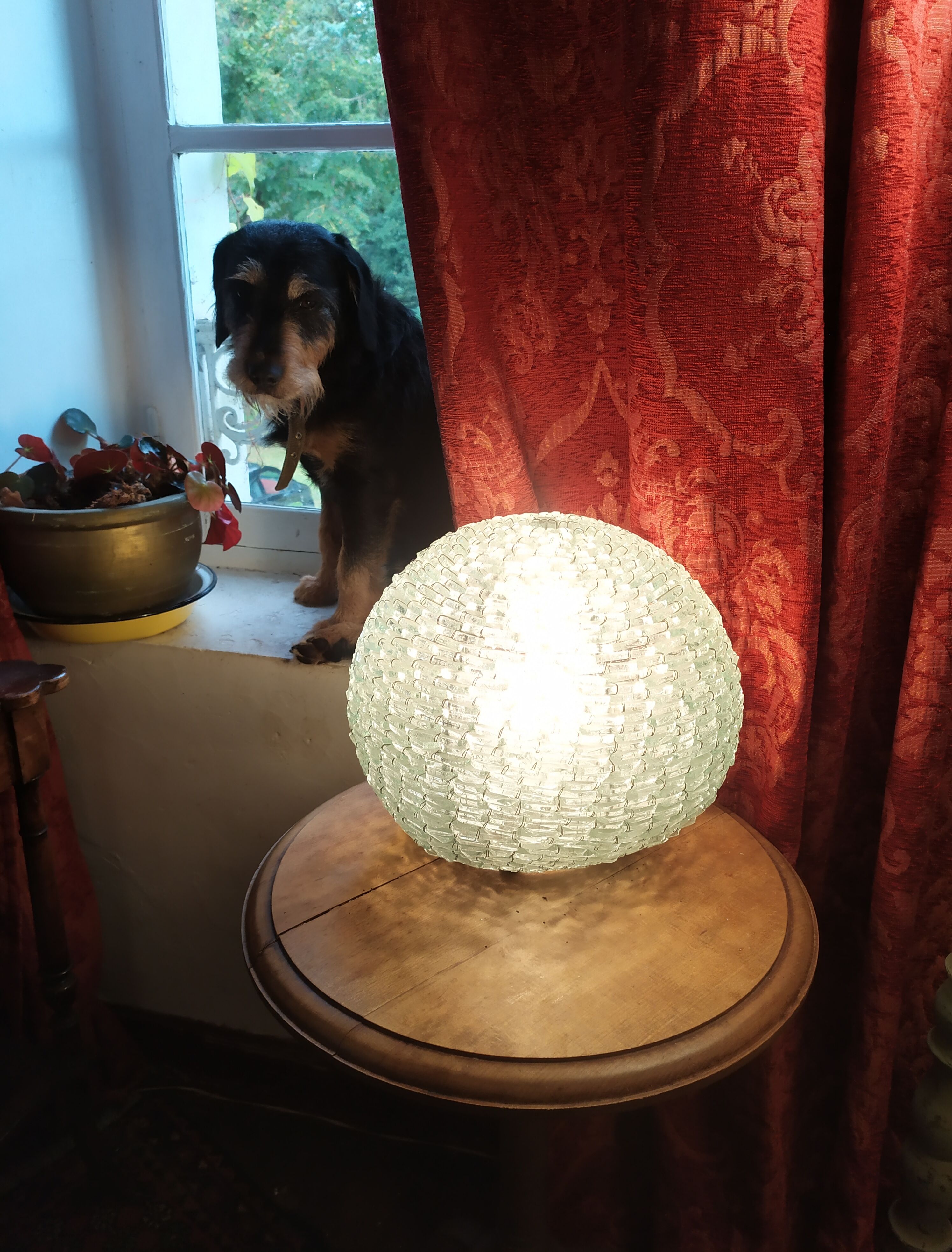 Vintage glass ball lamp