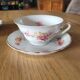 4 antique cups and saucers