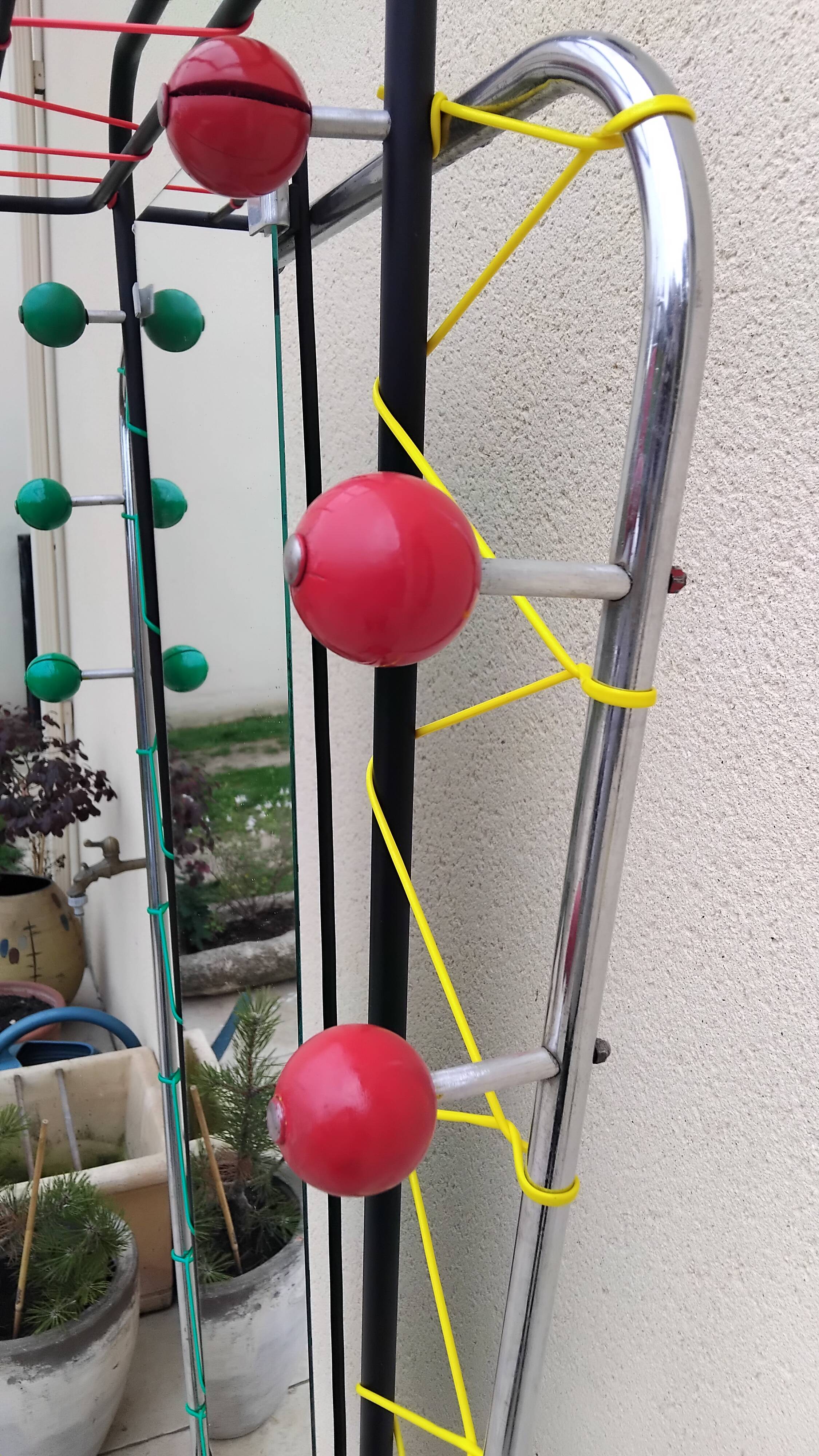 Vintage 50s/60s Scoubidou Balls Coat Rack