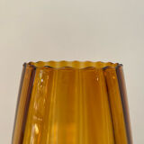 Large XL candy jar Empoli Italy in amber blown glass - 1960s