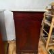 Pair of Napoleon III bedside tables in mahogany and marble