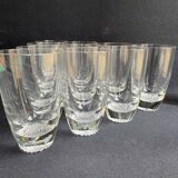 Verres moderne milieu de siècle cristal