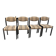 4 Self chairs in wood and fabric
