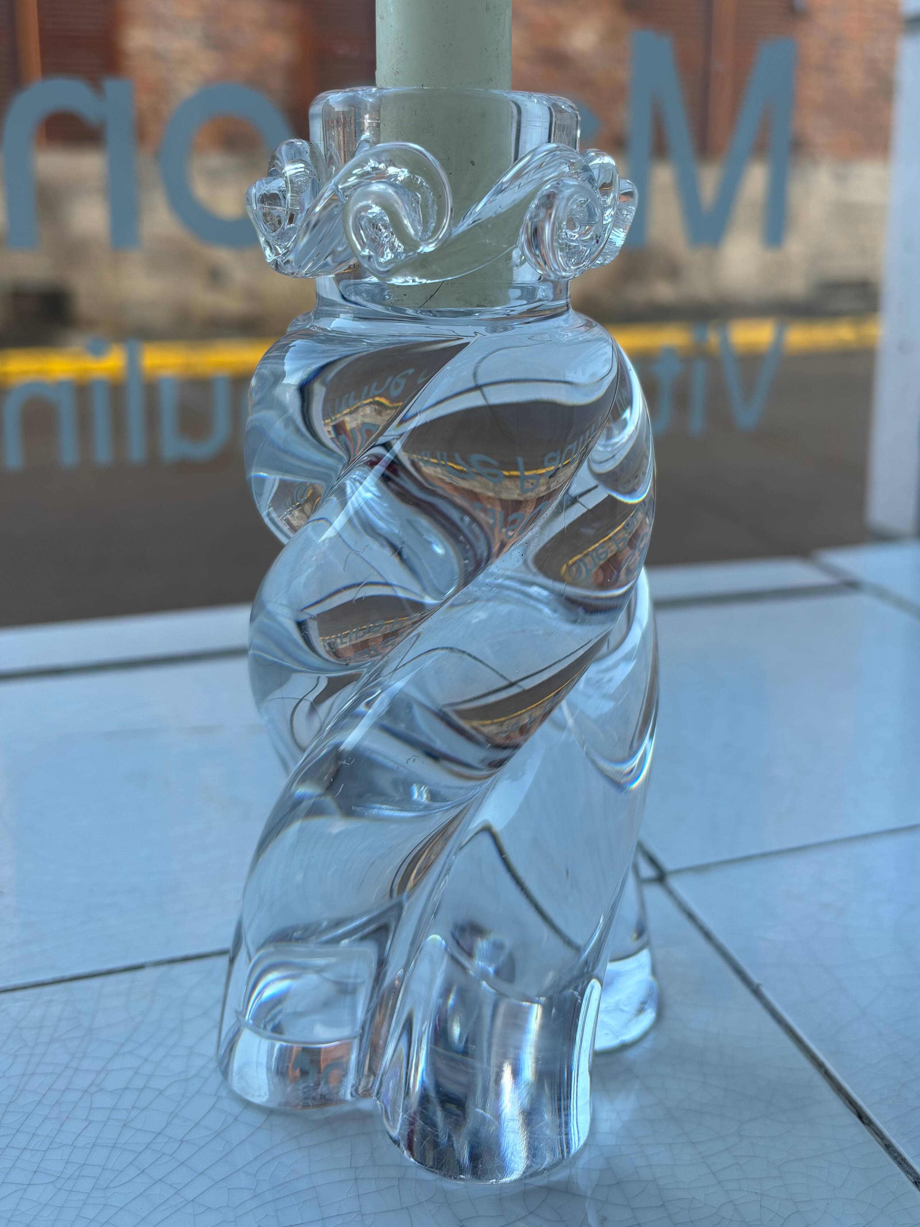 Baccarat crystal candlestick