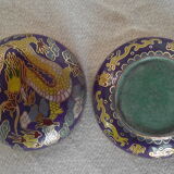 Dragon cloisonné enamel candy box