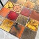 Pair of glazed ceramic coffee tables