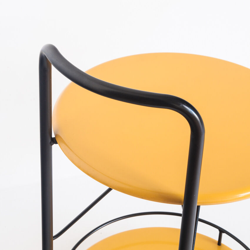 Serving table lacquered iron, france, 80s