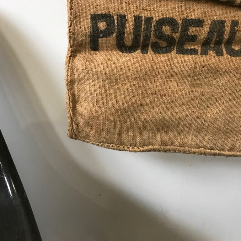 Authentic and old burlap bag 7 FARINE B.B