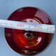 Set of 6 ruby red glass dessert bowls on a pedestal – France – Wine