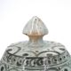 Pot couvert signé en grès, décor japonisant, années 70
