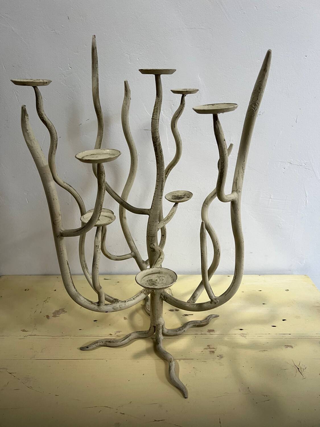 Wrought iron tree candelabra chandelier